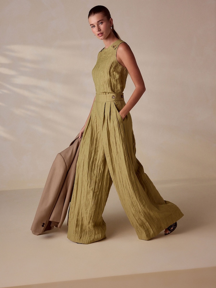 Olive Green N. Premium Linen Rich Shell Top - Image 2 of 6