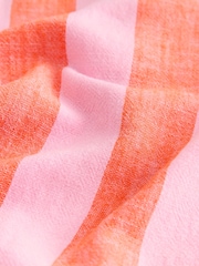 Rayas rosas/naranjas - Top recto en mezcla de lino - Imagen 7 de 7