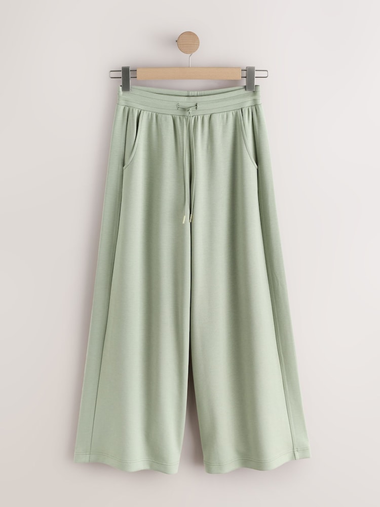 Sage Green Slinky Wide Leg Trousers - Image 6 of 6