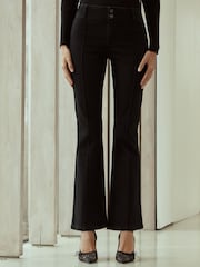 Chocolate Brown Slinky Balloon Leg Joggers - Image 3 of 8