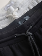 Black/Grey Jersey Wide Leg Joggers 2 Pack - Image 10 of 11