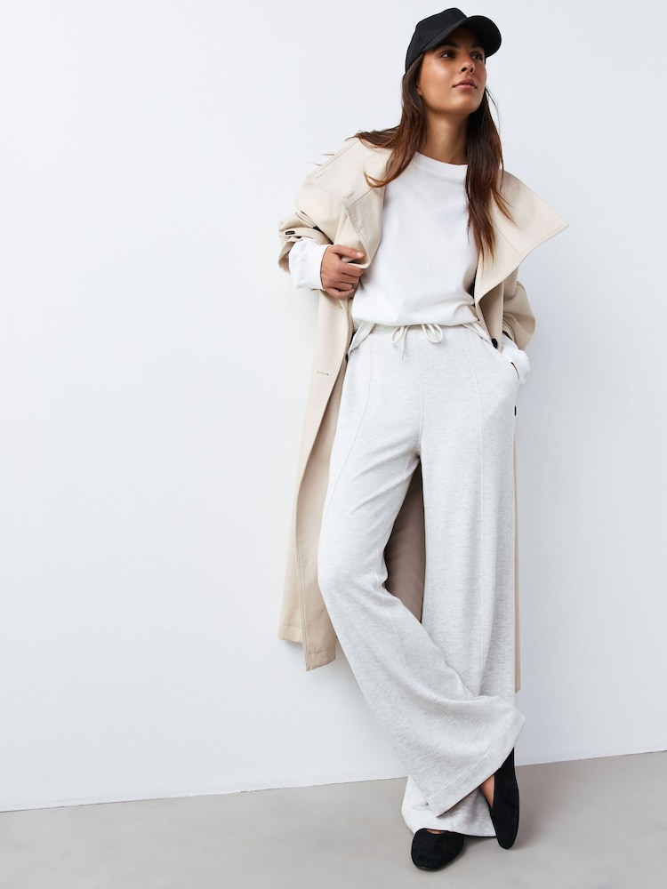 Black/Grey Jersey Wide Leg Joggers 2 Pack - Image 2 of 11 Black/Grey Jersey Wide Leg Joggers 2 Pack - Image 2 of 11