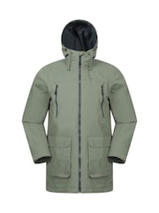 Mountain Warehouse Green Mens Hastings Waterproof Long Jacket - Image 1 of 5