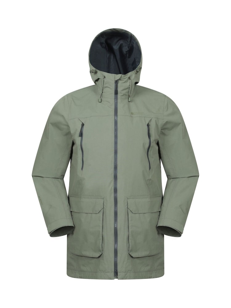 Mountain Warehouse Green Mens Hastings Waterproof Long Jacket - Image 1 of 5