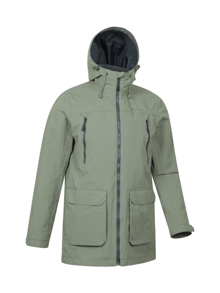 Mountain Warehouse Green Mens Hastings Waterproof Long Jacket - Image 2 of 5