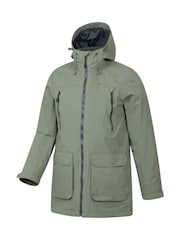 Mountain Warehouse Green Mens Hastings Waterproof Long Jacket - Image 4 of 5
