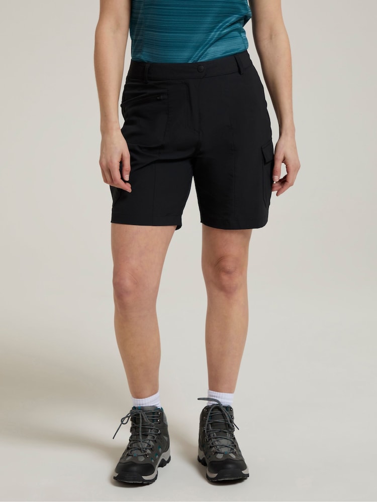 Mountain Warehouse Black Monte Womens Quick Drying Cargo Shorts - Image 1 of 4
