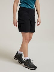 Mountain Warehouse Black Monte Womens Quick Drying Cargo Shorts - Image 2 of 4