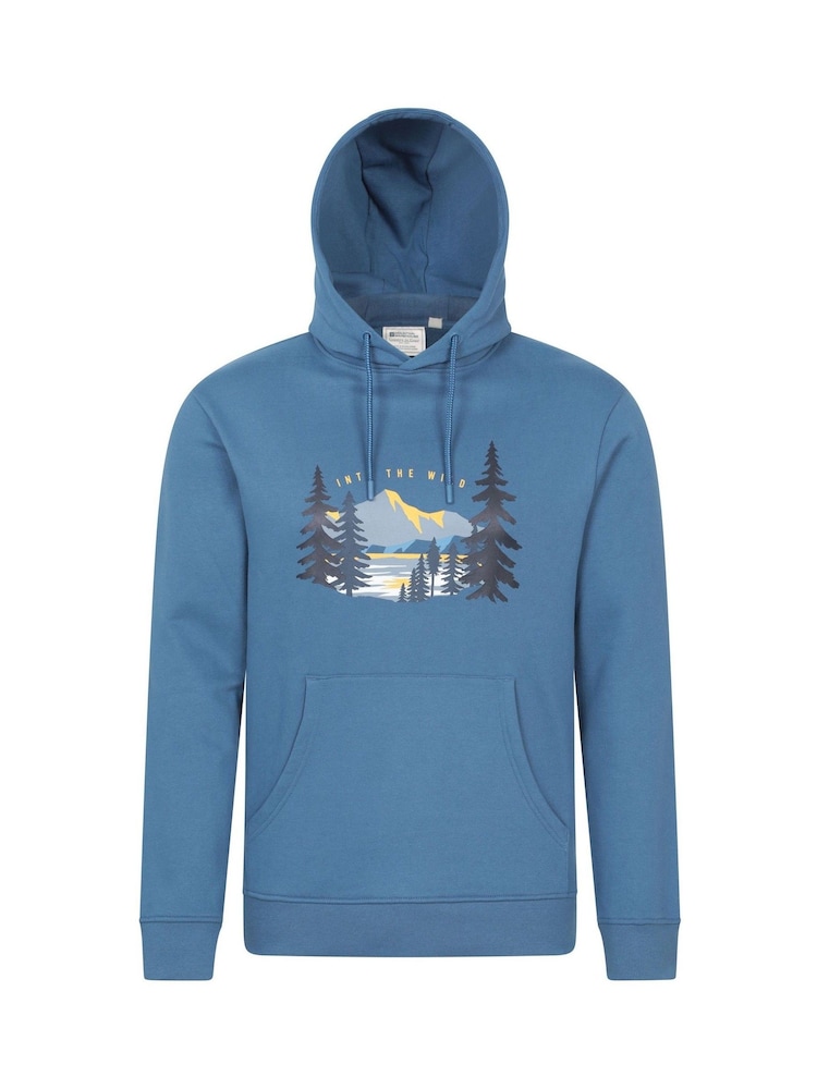 Mountain Warehouse Blue Into The Wild Mens Hoodie - Image 1 of 6