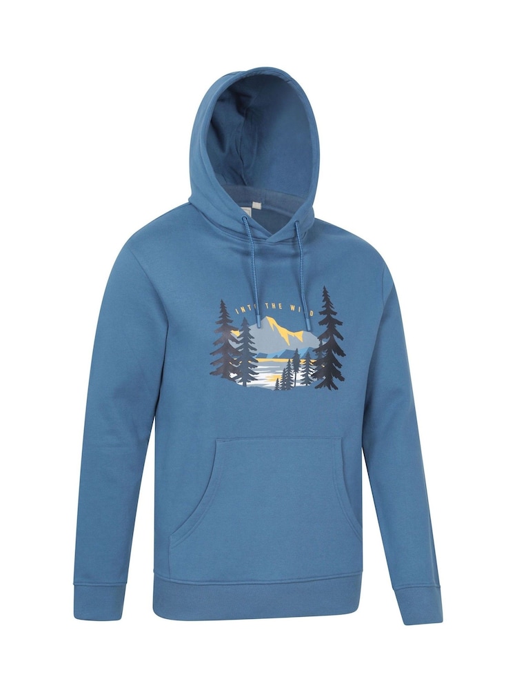 Mountain Warehouse Blue Into The Wild Mens Hoodie - Image 2 of 6