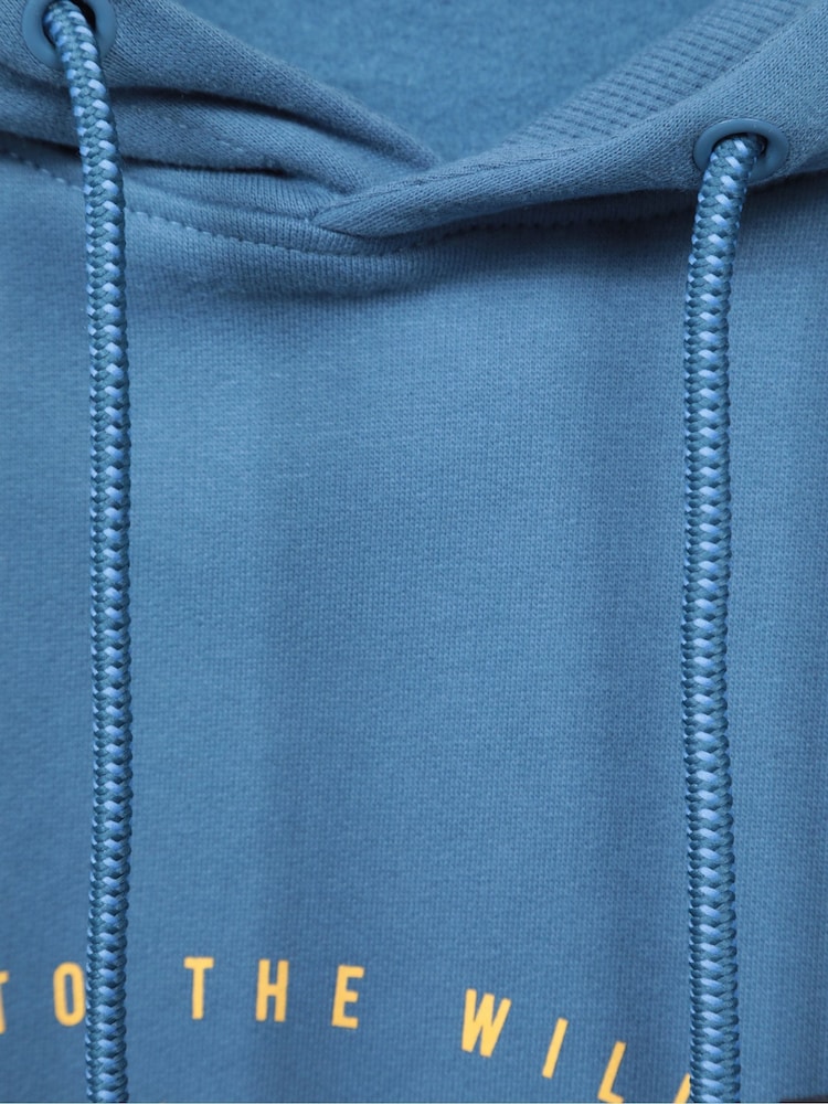 Mountain Warehouse Blue Into The Wild Mens Hoodie - Image 6 of 6