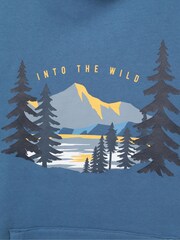Mountain Warehouse Blue Into The Wild Mens Hoodie - Image 9 of 10