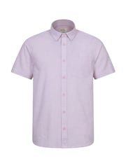 Mountain Warehouse Purple Lowe Mens Cotton-Linen Shirt - Image 1 of 5
