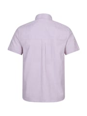 Mountain Warehouse Purple Lowe Mens Cotton-Linen Shirt - Image 2 of 5