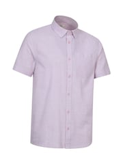 Mountain Warehouse Purple Lowe Mens Cotton-Linen Shirt - Image 3 of 5