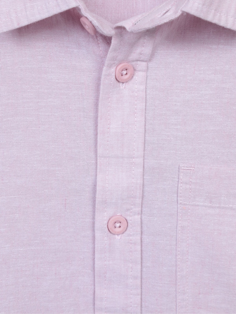Mountain Warehouse Purple Lowe Mens Cotton-Linen Shirt - Image 5 of 5