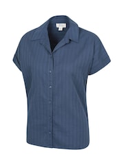 Mountain Warehouse Blue Womens Palm Relaxed 100% Cotton Check Shirt - Image 3 of 5