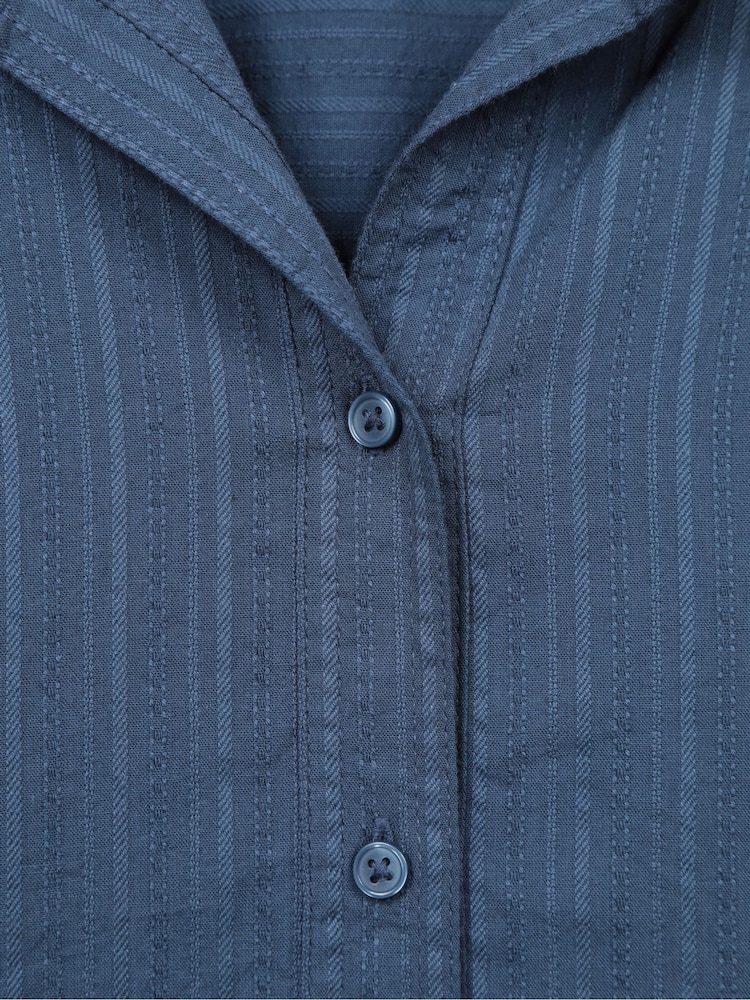 Mountain Warehouse Blue Womens Palm Relaxed 100% Cotton Check Shirt - Image 5 of 5