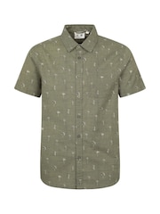Mountain Warehouse Green 100% Cotton Preston Illustration Mens Shirt - Image 1 of 5