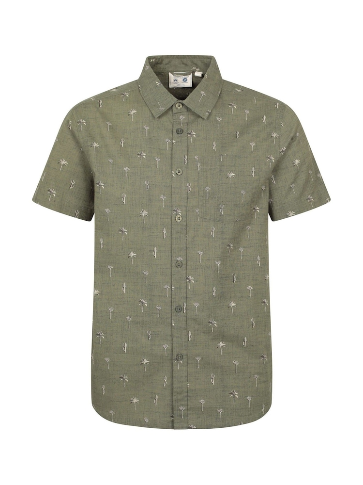 Mountain Warehouse Green 100% Cotton Preston Illustration Mens Shirt - Image 1 of 5