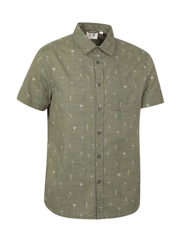 Mountain Warehouse Green 100% Cotton Preston Illustration Mens Shirt - Image 2 of 5