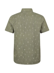 Mountain Warehouse Green 100% Cotton Preston Illustration Mens Shirt - Image 3 of 5