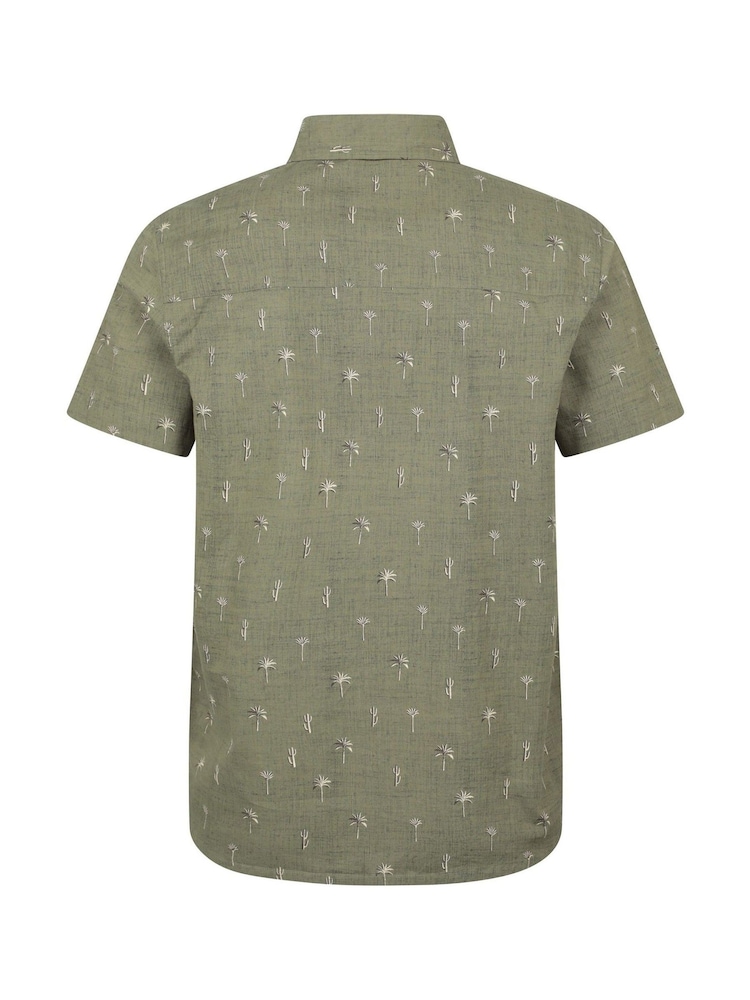 Mountain Warehouse Green 100% Cotton Preston Illustration Mens Shirt - Image 3 of 5
