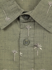Mountain Warehouse Green 100% Cotton Preston Illustration Mens Shirt - Image 5 of 5