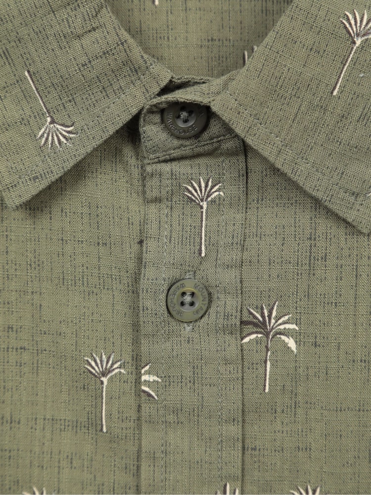 Mountain Warehouse Green 100% Cotton Preston Illustration Mens Shirt - Image 5 of 5