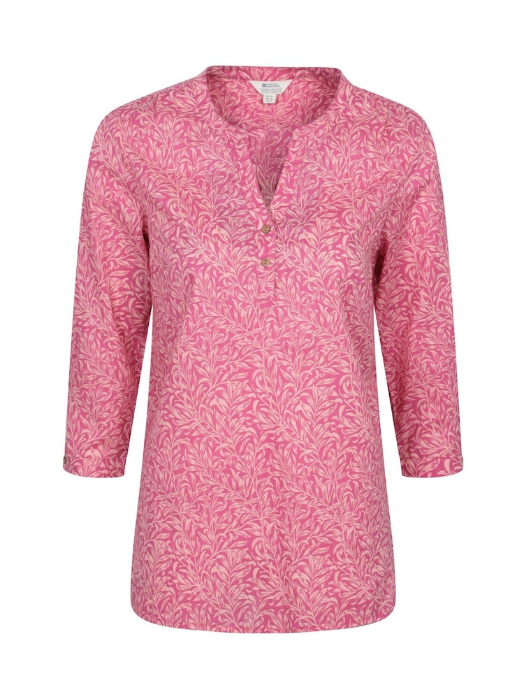 Mountain Warehouse Pink Womens Petra Printed 3/4 Sleeve 100% Cotton Shirt - Image 1 of 5