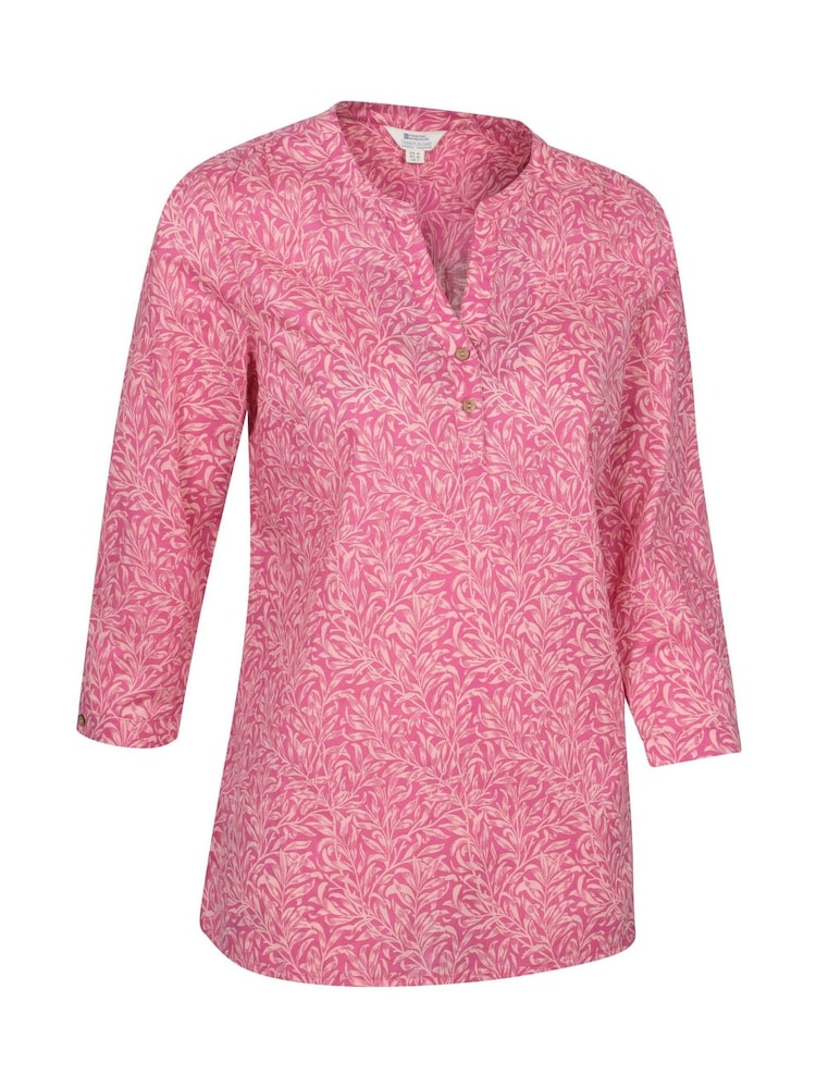 Mountain Warehouse Pink Womens Petra Printed 3/4 Sleeve 100% Cotton Shirt - Image 2 of 5