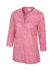 Mountain Warehouse Pink Womens Petra Printed 3/4 Sleeve 100% Cotton Shirt - Image 3 of 5