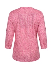 Mountain Warehouse Pink Womens Petra Printed 3/4 Sleeve 100% Cotton Shirt - Image 4 of 5