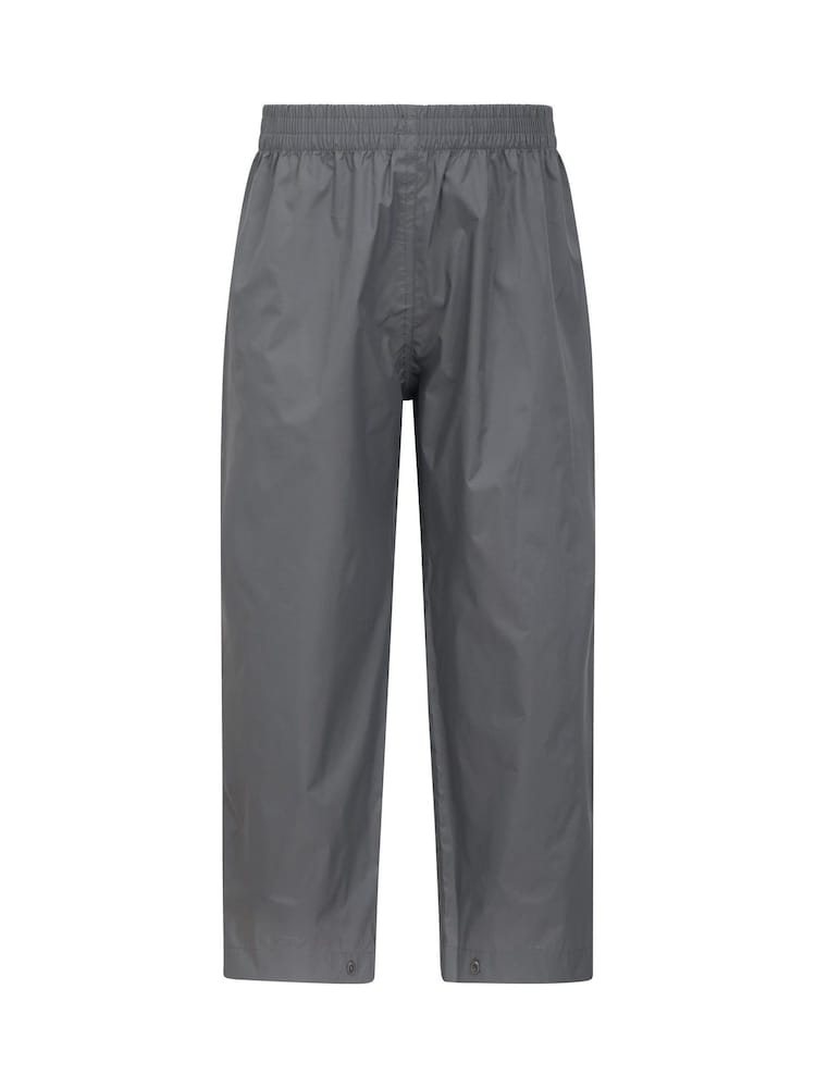 Mountain Warehouse Grey Kids Pakka II Waterproof Overtrousers - Image 1 of 8