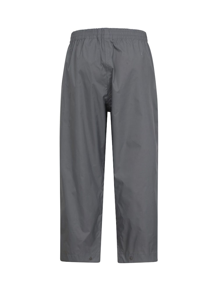 Mountain Warehouse Grey Kids Pakka II Waterproof Overtrousers - Image 2 of 8