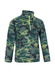 Mountain Warehouse Blue/Green Kids Pursuit Printed Half Zip Fleece - Image 2 of 5