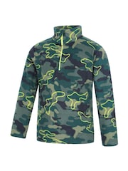 Mountain Warehouse Blue/Green Kids Pursuit Printed Half Zip Fleece - Image 4 of 5