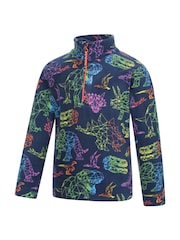 Azul claro - Mountain Warehouse Kids Pursuit Printed Half Zip Fleece - Imagen 4 de 5