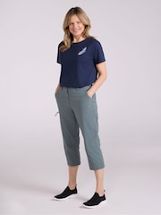Mountain Warehouse Green Hiker Stretch Womens Quick Drying UV Capri Shorts - Image 3 of 4