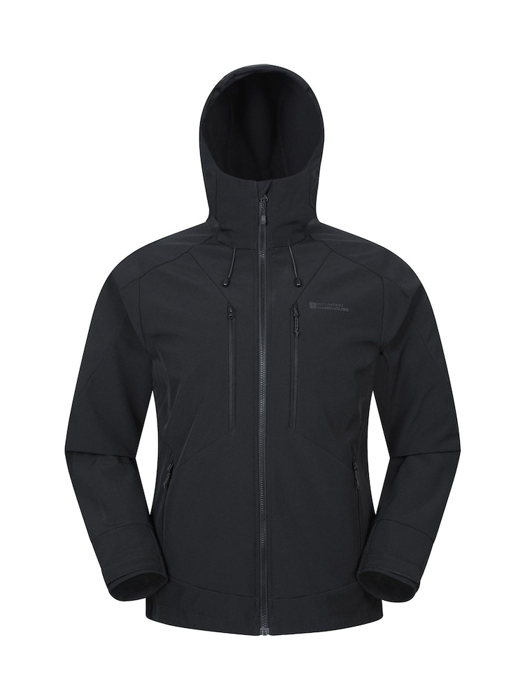 Mountain Warehouse Black Radius Mens Water-Resistant Softshell Jacket - Image 1 of 5