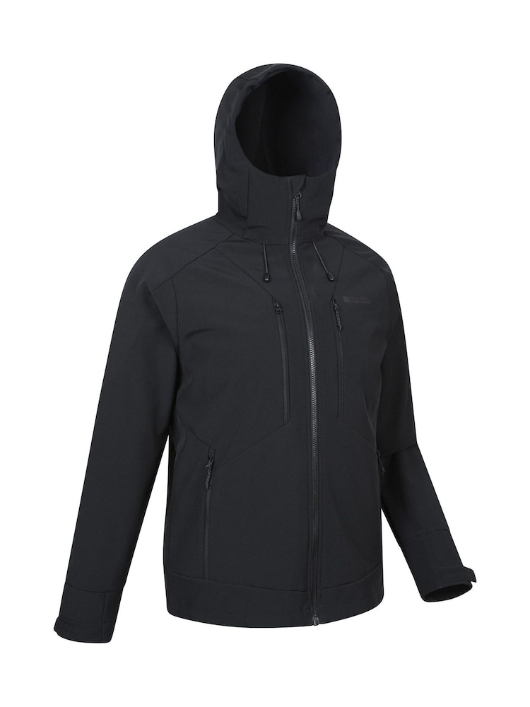 Mountain Warehouse Black Radius Mens Water-Resistant Softshell Jacket - Image 2 of 5
