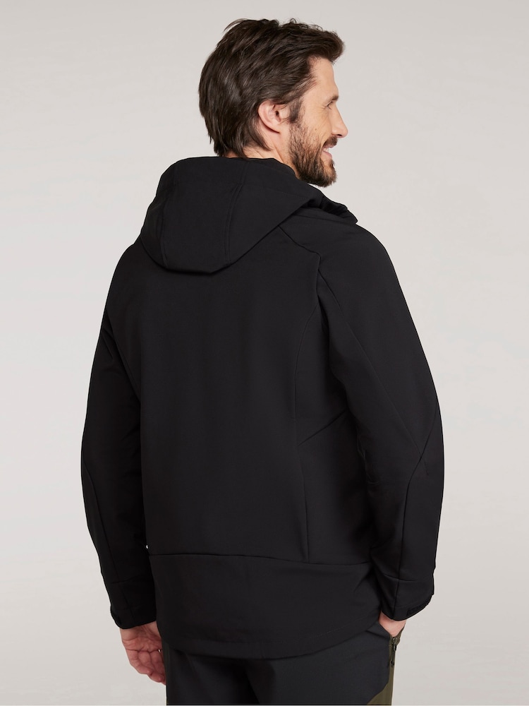 Mountain Warehouse Black Radius Mens Water-Resistant Softshell Jacket - Image 2 of 9 Mountain Warehouse Black Radius Mens Water-Resistant Softshell Jacket - Image 2 of 9