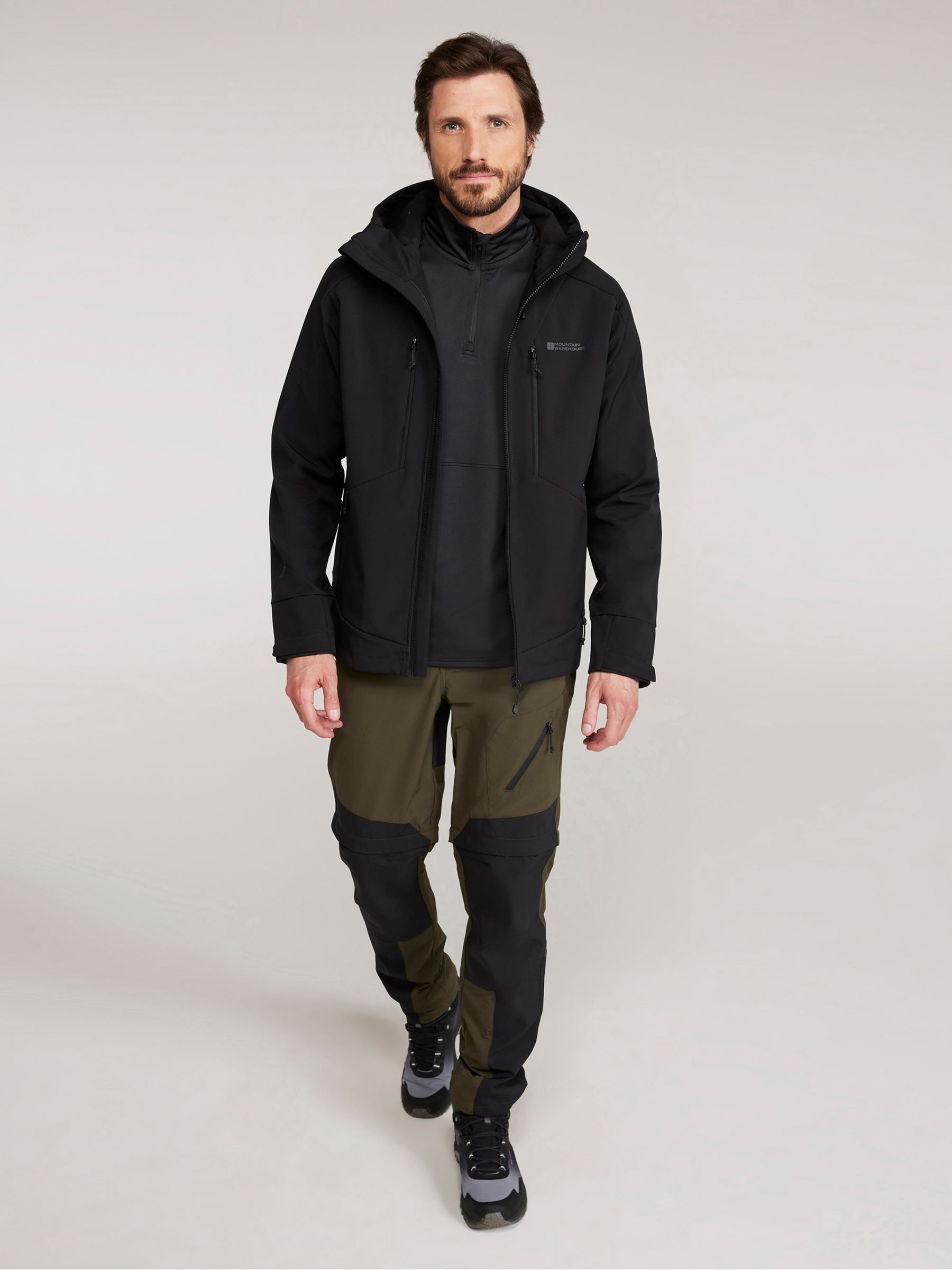 Buy Mountain Warehouse Black Radius Mens Water-Resistant Softshell