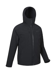 Mountain Warehouse Black Radius Mens Water-Resistant Softshell Jacket - Image 6 of 9