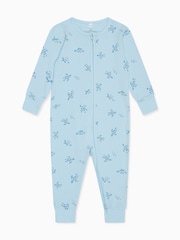 MORI Blue Turtles 2 Way Zip Up Sleepsuit - Image 6 of 6