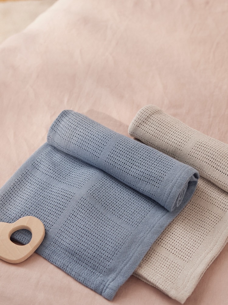 MORI Supersoft 2 Pack Cellular Baby Blankets - Image 4 of 8