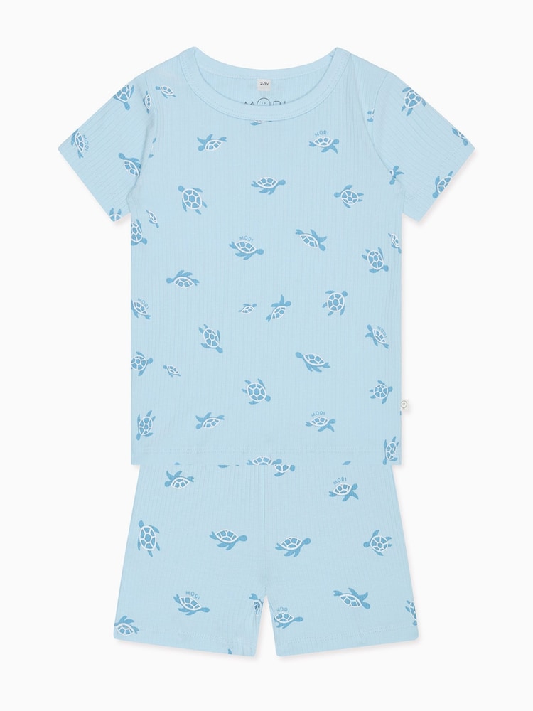 MORI Blue Turtles Short Pyjamas Set - Image 3 of 3