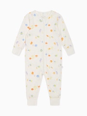 MORI Cream Little Fish 2 Way Zip-Up Sleepsuit - Image 5 of 6