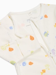MORI Cream Little Fish 2 Way Zip-Up Sleepsuit - Image 6 of 6