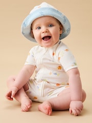 MORI Cream Little Fish Blend Reversible Sun Hat - Image 1 of 4